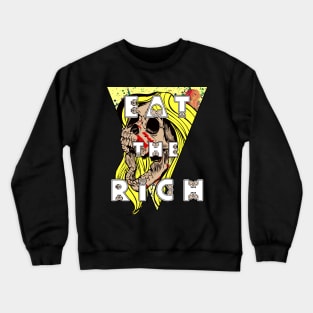 Eat the Rich Blonde Zombie Skull Karen Crewneck Sweatshirt